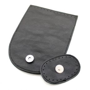 Kunstleder Verschluss mit Klappe und Magnetkern