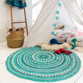 DIY Crochet Pattern RibbonXL Rug Love MaritParit