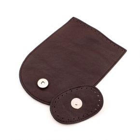 Kunstleder Verschluss mit Klappe und Magnetkern