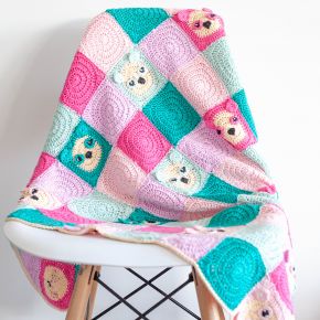 DIY Crochet Pattern Panda Blanket Como