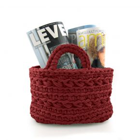 DIY Crochet Kit Revisto Basket Marsala Bordeaux