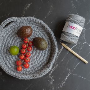 DIY Crochet Pattern Jute Tray Basket Ravello