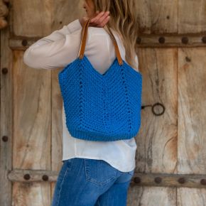 DIY Crochet Kit Tote Bag Toscana Blue