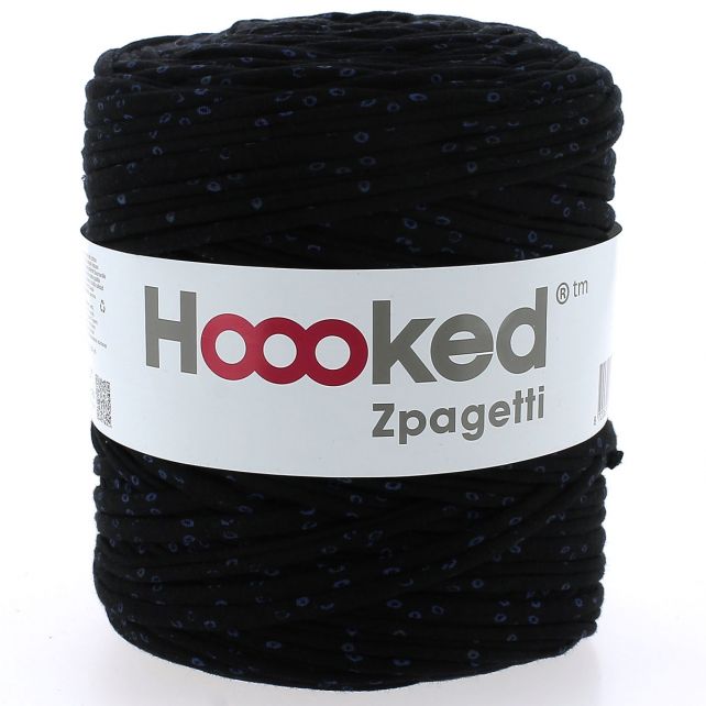 Zpagetti Cotton Yarn Black & blue points