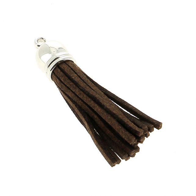 Suede Cord Tassel Chocolate
