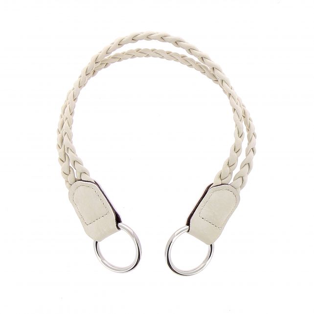 Lazo de doble trenza crema