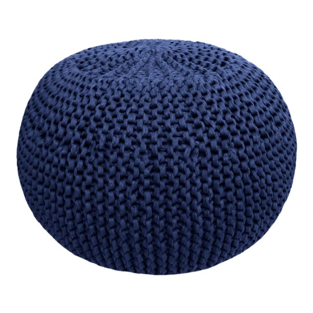 DIY Knitting Kit RibbonXL Pouf Riverside Jeans