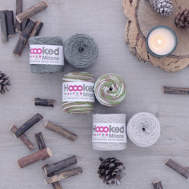 Garn-Set 6 Knäuel Eco Barbante Stardust Green