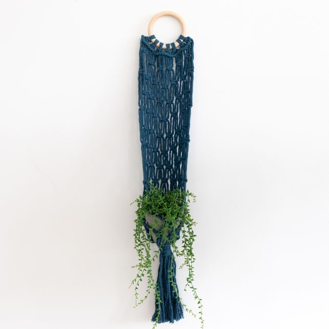 DIY Macrame Kit Planthanger Bali Petrol