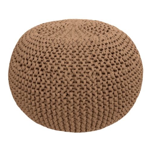 DIY Brei & Haak Set Zpagetti Poef Caramel Taupe