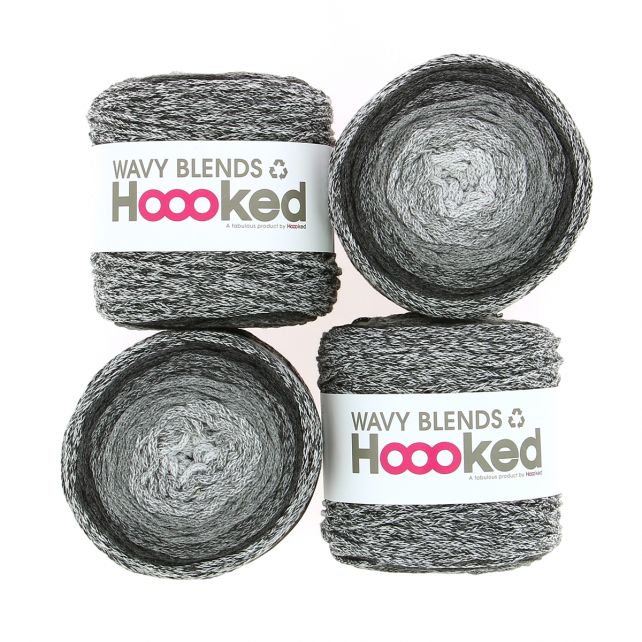 Ensemble de 4 bobines Wavy Blends Anthracite Stone