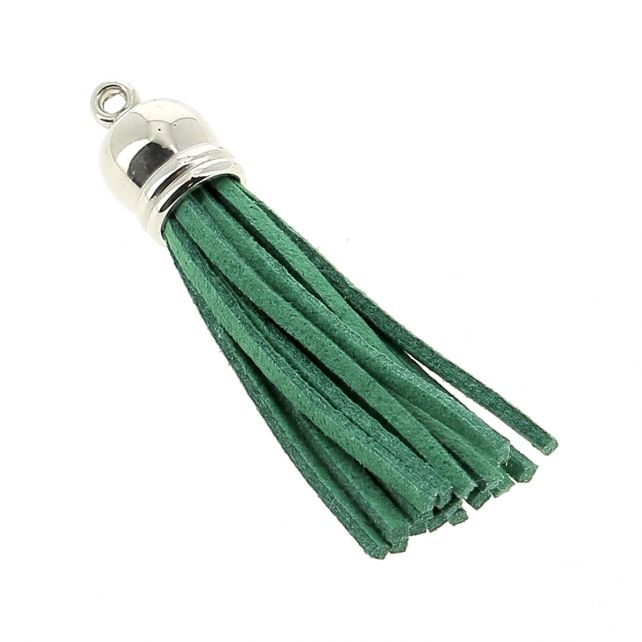 Suede Cord Tassel Jade