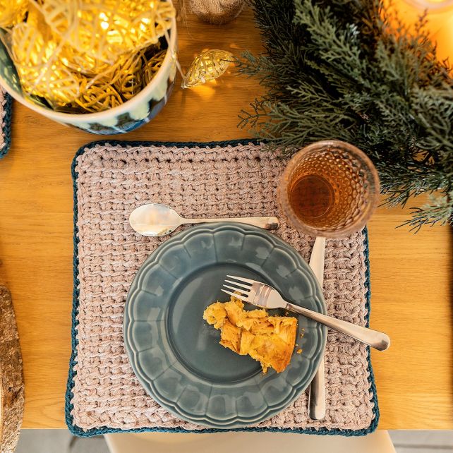 DIY Kostenlose Häkelanleitung Tunesische Tischset Cingoli