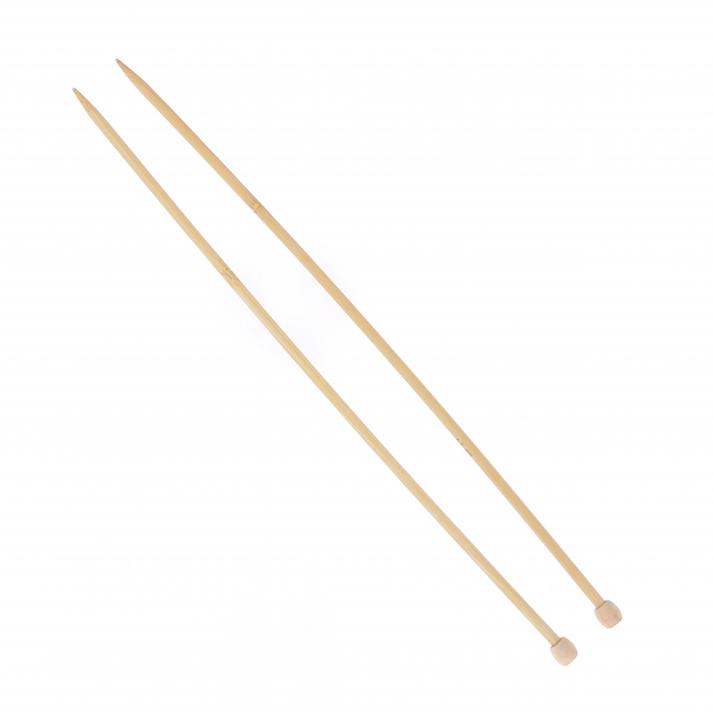 Agujas de hacer punto de bambú de 6 mm