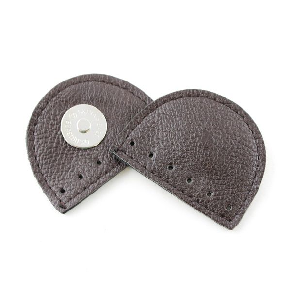 Leather Magnetic Bag Lock Brown