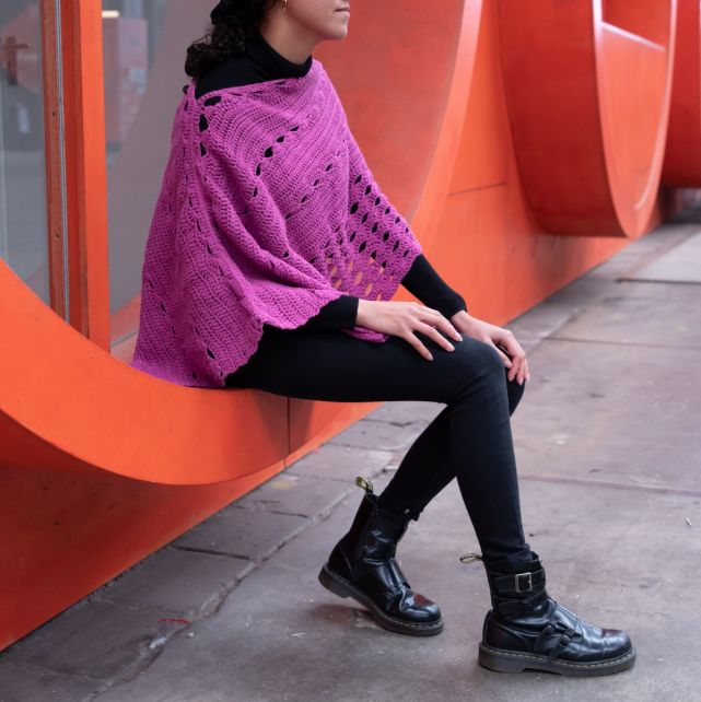 DIY Crochet Pattern Poncho Bergamo