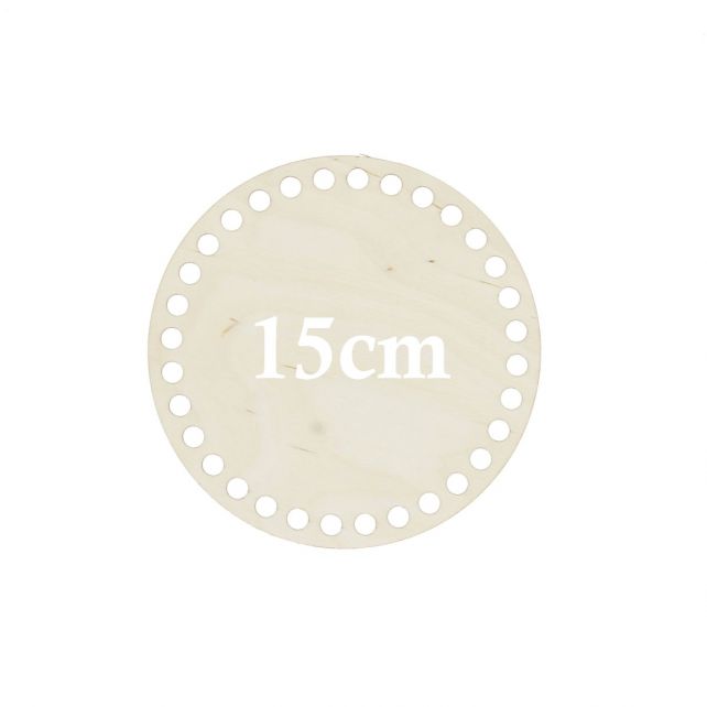 Wooden Perforated Round Base 15 cm