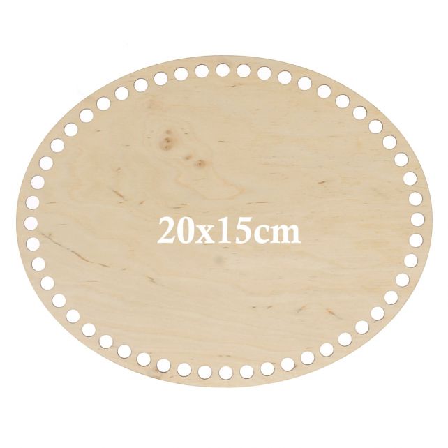 Base oval de madera 20x15 cm