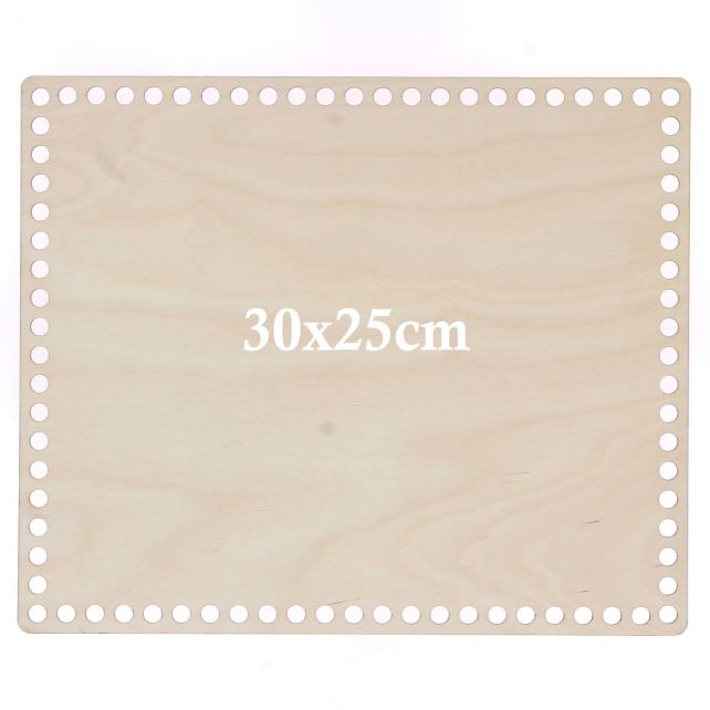 Base rectangular de madera 30x25 cm