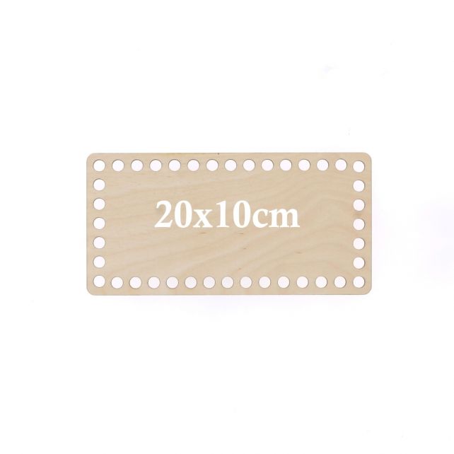 Base rectangular de madera 20x10 cm