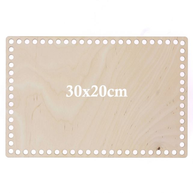 Base rectangular de madera 30x20 cm
