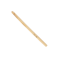 Aguja de crochet de bambú de 9 mm