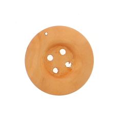 Wooden Button Round Medium Brown ( 4cm )