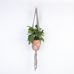 DIY Kit Macrame Hanging Basket Jute Cinnamon Taupe