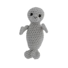 Kit de crochet para hacer por uno mismo focas Paco&Pingo Eco Barbante Gris