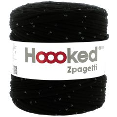 Zpagetti Cotton Yarn Black and Little Flowers