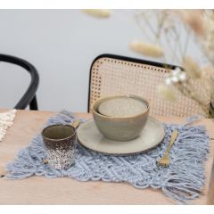 DIY Makramee-Set Tischset Ponza Grey Mist