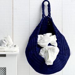 DIY Crochet Kit Storage Bag Dark Blue