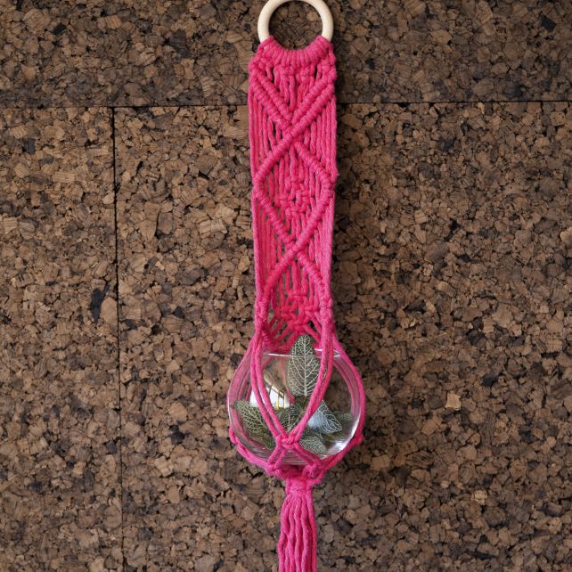 Lot de 4 cintres en macramé pour plantes d'intérieur ou d'extérieur