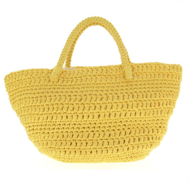 DIY Crochet Kit Avila Beachbag RibbonXL Lemon Yellow