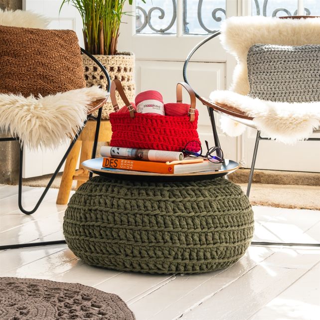 Crochet pattern Zpagetti pouf