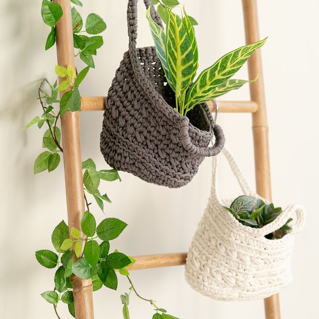 DIY Crochet Kit Zpagetti Basket Revisto Off-White