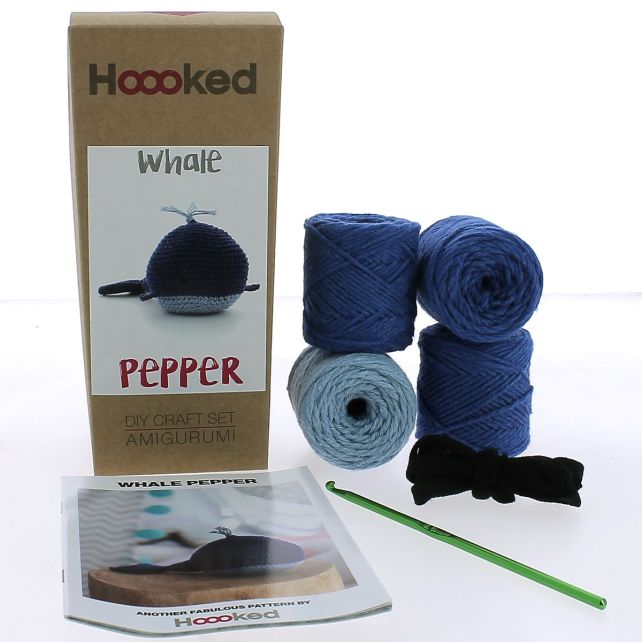 DIY Crochet Kit Whale Pepper Eco Barbante