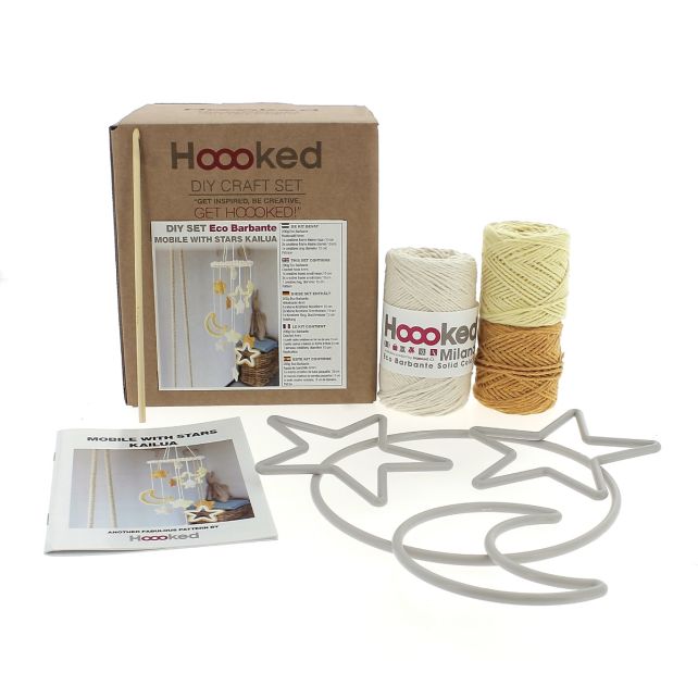 Hoooked | DIY Crochet Kit Mobile with Stars Kailua Almond