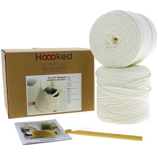 DIY Crochet Kit Zpagetti Basket Revisto Off-White
