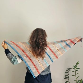 DIY Crochet Kit Atlantica Stripes Shawl