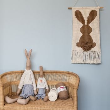 DIY Makramee-Set Wandbehang Hase Bella