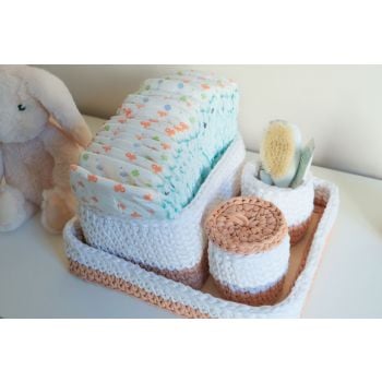 DIY Haakpakket Cocoon mandjes voor de babykamer