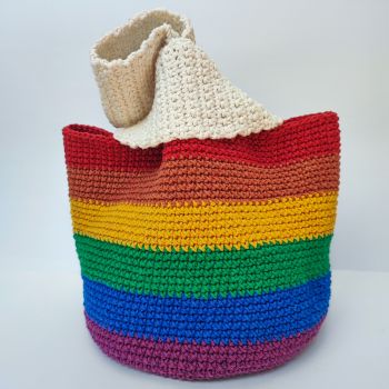 DIY Crochet Kit Japanese Knot Bag Rainbow