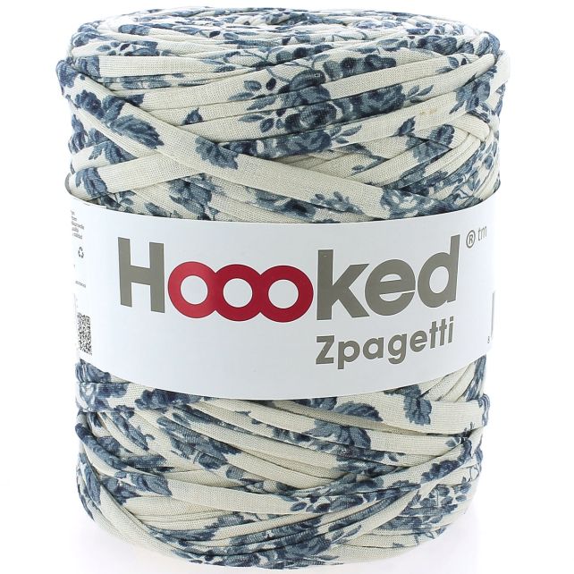 Zpagetti Cotton Yarn Blue Flowers