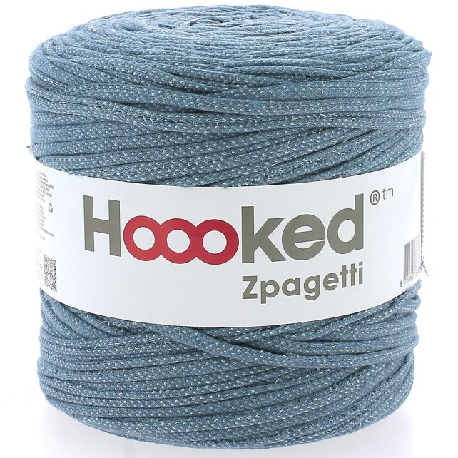 Zpagetti Cotton Yarn Blue Pillow