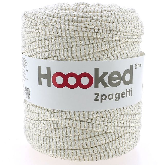Zpagetti Cotton Yarn White Lurex Gold
