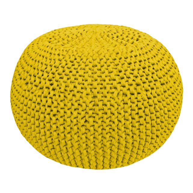 DIY Strick Kit RibbonXL Pouf Spicy Ocre