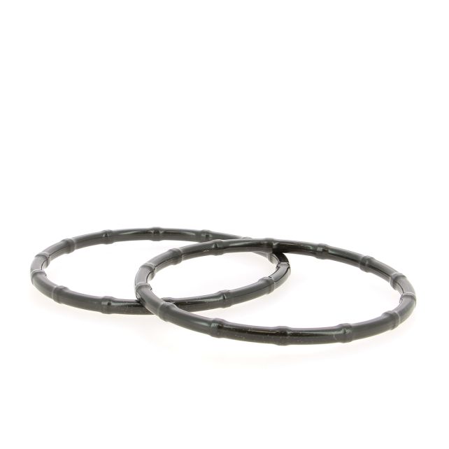 Poignée de sac à main en bambou pet recyclé – Noir