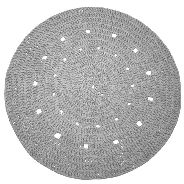 DIY Kit Crochet Round Rug Zpagetti Grey