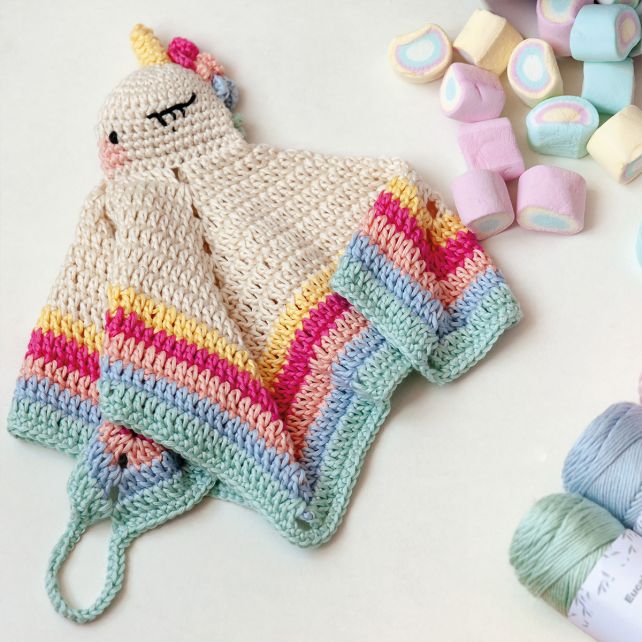 DIY Crochet Pattern Unicorn Lovey